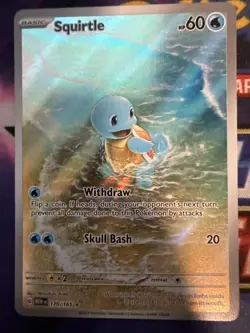 Pokemon TCG Squirtle 170/165 Scarlet & Violet 151 Illustration Rare Holo NM- - Image 1