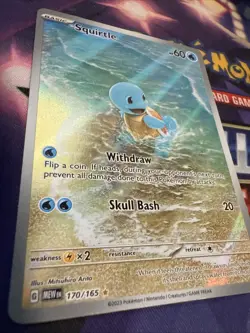 Pokemon TCG Squirtle 170/165 Scarlet & Violet 151 Illustration Rare Holo NM- - Image 4