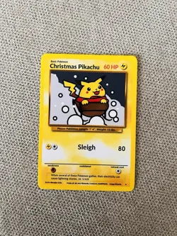 Christmas Pikachu Promo Fun Card Pokemon - Image 1