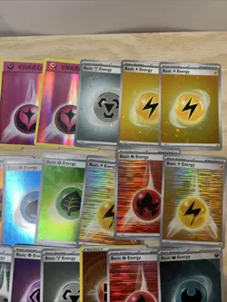 38 Holo Energy Pokemon Bulk Card Lot - English SWSH/SV - Galaxy Swirl/HOLO ONLY - Image 4
