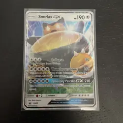 Snorlax GX SM05 FULL ART BLACK STAR PROMO - 2016 Pokemon TCG Card LP SUN MOON - Image 1