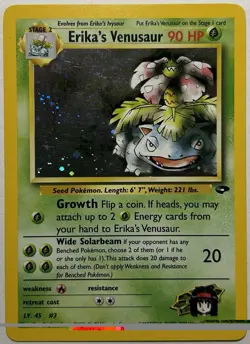 Pokemon TCG Erika's Venusaur Gym Challenge Holo Card 4/132 - Image 2