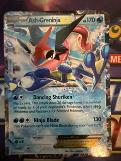LP Ash-Greninja EX XY133 Black Star Promo Holo Card Nintendo Pokemon Card - Image 1