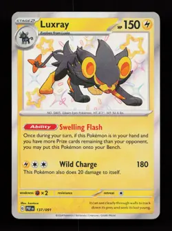 Luxray 137/091 SV: Paldean Fates Pokemon Card - Image 1