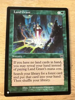 Land Grant Mercadian Masques Regular NM The List Mystery MTG Magic Card - Image 1