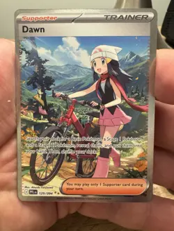 Pokemon TCG Pocket Dawn Trainer Card Full Art Holographic Phantasmal Flames - Image 1