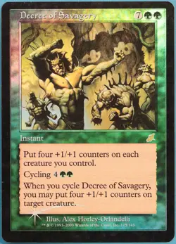 Decree of Savagery FOIL Scourge PLD Green Rare MAGIC CARD (ID# 296627) ABUGames - Image 1