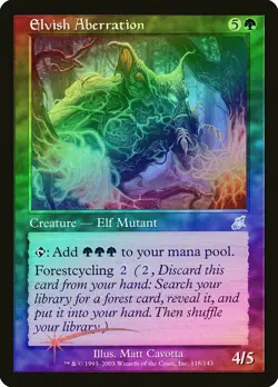 Elvish Aberration FOIL Scourge HEAVILY PLD Green Uncommon MAGIC CARD ABUGames - Image 1