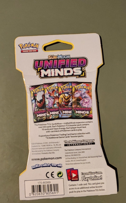 Pokemon S&M Unified Minds Sleeved Booster Pack Deoxys & Espeon Artwork Sealed. - Image 2