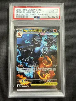 Pokemon 2025 Mega Charizard X ex 125/094 SIR Phantasmal Flames GEM MINT PSA 10 - Image 1
