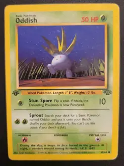 Pokemon TCG Oddish Jungle 58/64 Regular 1st Edition Common - Image 1