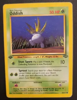 Pokemon TCG Oddish Jungle 58/64 Regular 1st Edition Common - Image 2