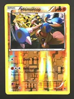 Pokemon TCG Hitmontop 49/111 XY Furious Fists Reverse Holo Uncommon LP - Image 1