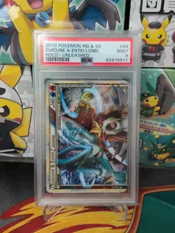 2010 Pokemon Hs Unleashed Holo Entei/Suicune Legend #94 PSA 9 - Image 1