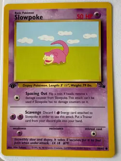 Pokemon - Slowpoke 55/62 Fossil 1st Edition Common Vintage 1999 NM - Image 1