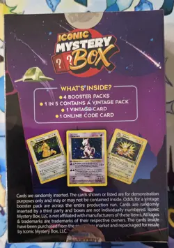 ICONIC MYSTERY POKEMON BOOSTER PACK BOX 1 IN 5 VINTAGE PACK PSA CGC BGS - Image 2
