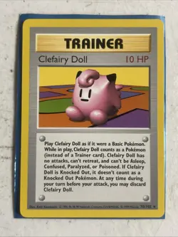 Shadowless Clefairy Doll Pokemon Base Set 70/102 Moderately Played - Image 1
