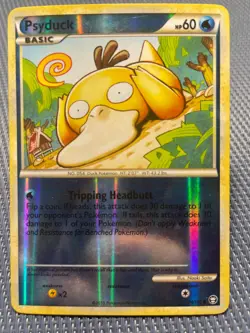 Pokemon Psyduck HGSS Triumphant 74/102 Reverse Holo Foil Common - LP - Image 1