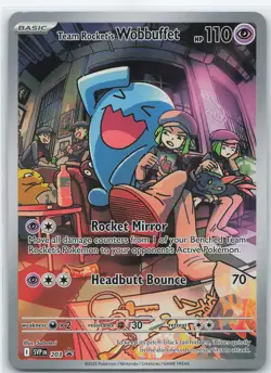 Team Rocket's Wobbuffet 203 Promo Holo Scarlet & Violet Promo NM/LP Pokemon - Image 1