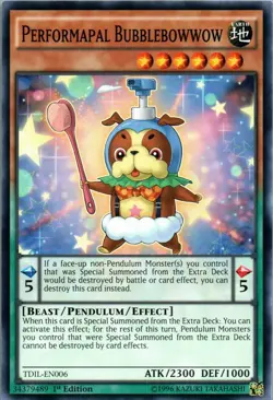 Performapal Bubblebowwow - TDIL-EN006 - Common - 1st Edition - Lightly Played - Image 1