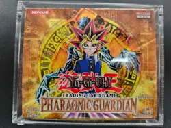 Yugioh Pharaonic Guardian PGD 1st Edition Booster Box EMPTY w/ Acrylic Case - Image 1