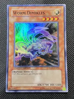 YuGiOh! - Worm Dimikles HA01-EN020 Super Rare Limited Edition Near Mint - Image 1
