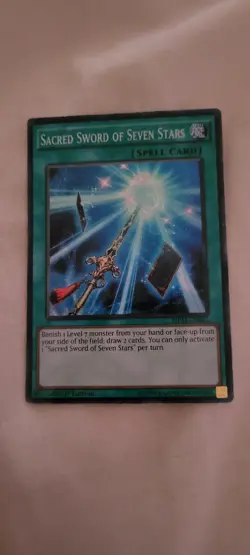 Yugioh SACRED SWORD OF SEVEN STARS SUPER RARE LTGY-EN066/MP14-EN042 - Image 1