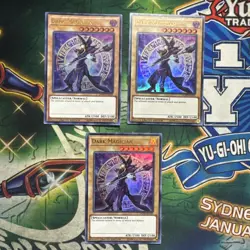 Yugioh! Dark Magician DUPO-EN101 x3 Playset Ultra Rare Limited Edition VLP/NM - Image 1
