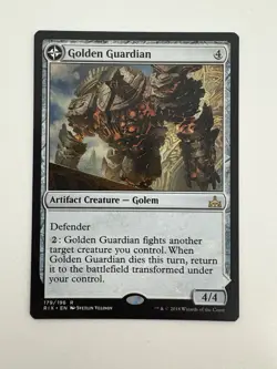 Golden Guardian / Gold-Forge Garrison MTG Magic the Gathering Card NM Mint RIX - Image 1