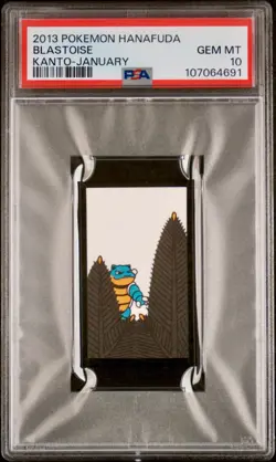Blastoise Pokemon Hanafuda 2013 Graded Pokemon Card - PSA 10 - Image 1