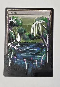 Altered Basic Lands, Magic The Gathering Plains Mountain Island Forest Swamp - Image 3