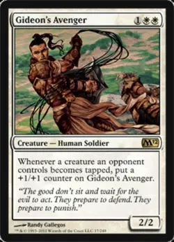 Heavy Play, English MTG Regular Gideon's Avenger Magic 2012 Magic the Gathering - Image 1