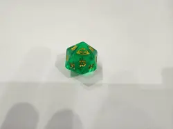 Magic Spindown D20 Lord Of The Rings Rare MTG Die Translucent Green - Image 1