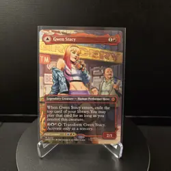 MTG Gwen Stacy 202 Borderless Regular Mythic Spider-Man SPM - Image 1
