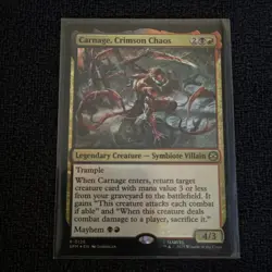 Carnage, Crimson Chaos Marvel's Spider-Man Foil Near Mint SPM 125 - Image 4