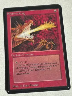 Magic the Gathering MTG Beta Firebreathing NM- (Beta Bob) - Image 1