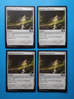 MTG 4x Fountain of Renewal x4 NM Core Set 2019 M19 Magic Playset - Image 1