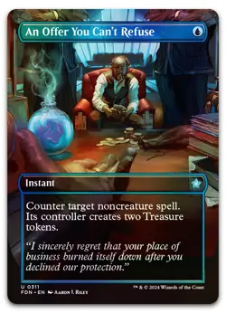 An Offer You Can't Refuse (Borderless) #311 (Foil) NM Foundations FDN Magic MTG - Image 1