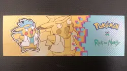 Pokemon Chinese Laser Ticket Stub PIKACHU X Rick & Morty Bookmark US SELLER - Image 1