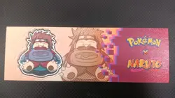 Pokemon Chinese Laser Ticket Stub Snorlax X Naruto Bookmark US SELLER - Image 1