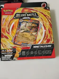 Pokemon Sealed Ninetales Deluxe Battle Deck/Blastoise V/Cinderace Theme Decks - Image 2