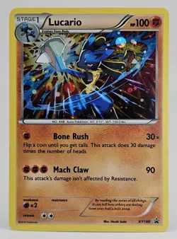 Pokemon Card TCG - Lucario XY140 Black Star Promo XY Promos Near Mint - Image 1
