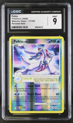 CGC 9 MINT Palkia 2008 Majestic Dawn 11/100 Reverse Holo Pokemon Card - Image 1