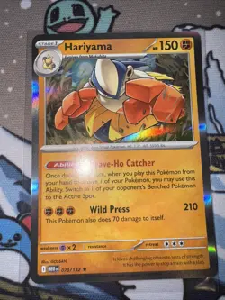 Hariyama 073/132 Non Holo Rare Mega Evolution Card Pokemon TCG NM - Image 1