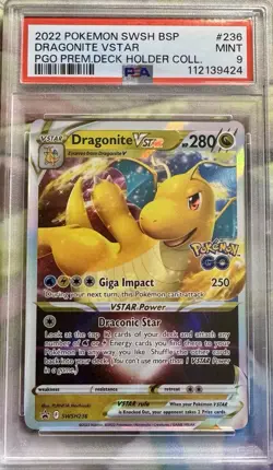 Pokemon Dragonite VSTAR 2022 Sword Shield Promo Card SWSH236 PSA 9 - Image 1
