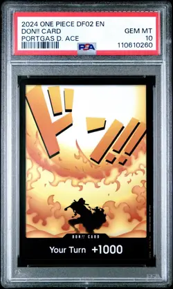 One Piece DF02 EN Don!! Card Portgas D. Ace PSA 10 - Image 1