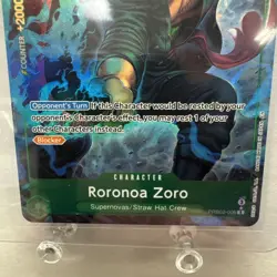 Roronoa Zoro Prb02-006 English Near Mint One Piece Card Game Rare Alt Art - Image 3