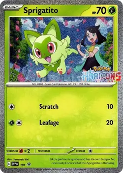 Sprigatito 191 Sv: Scarlet & Violet Promo Cards Holo for sale online - Image 2