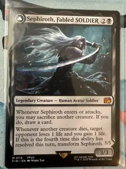 Magic the Gathering Sephiroth Fabled Soldier Final Fantasy Card NM Condition - Image 2
