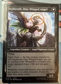 Magic the Gathering Sephiroth Fabled Soldier Final Fantasy Card NM Condition - Image 3